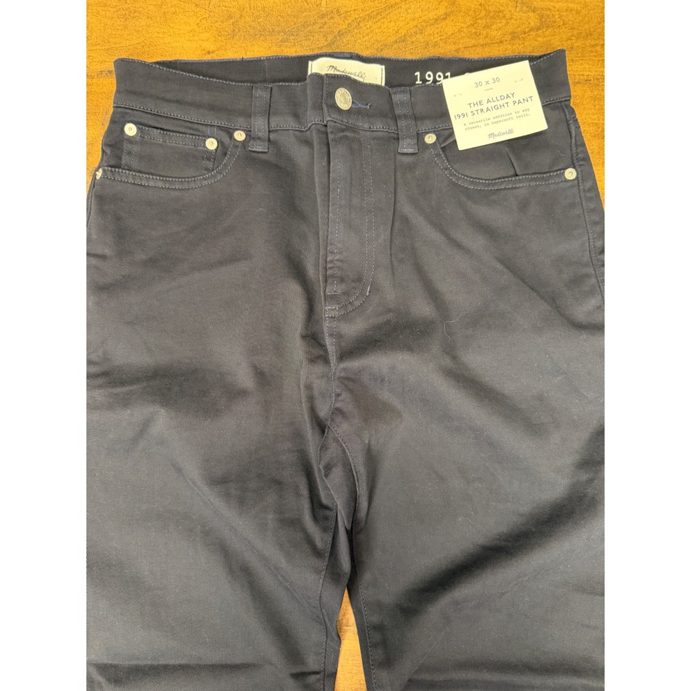 Madewell The Allday 1991 Straight Pant Navy Blue Twill 30x30 Mens Trousers